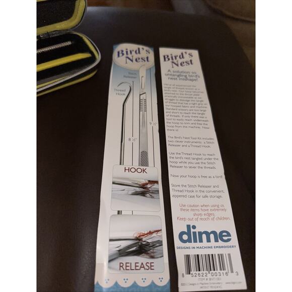 Bird's Nest Tool Kit With Yellow Zipper Case Blade And Information Sheets - Picture 4 of 5